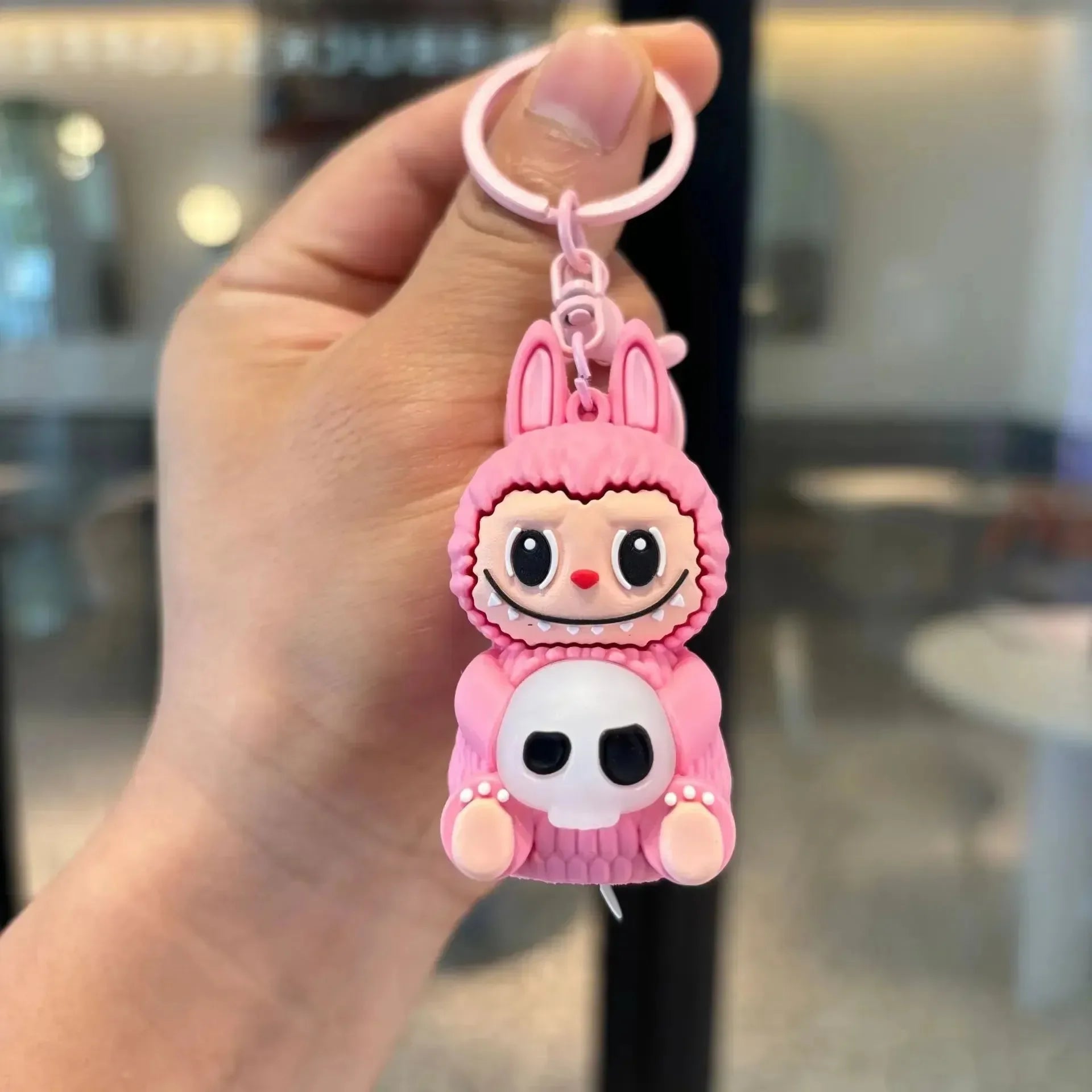 Labubu Glow Buddies Keychain Pink LED Keychain