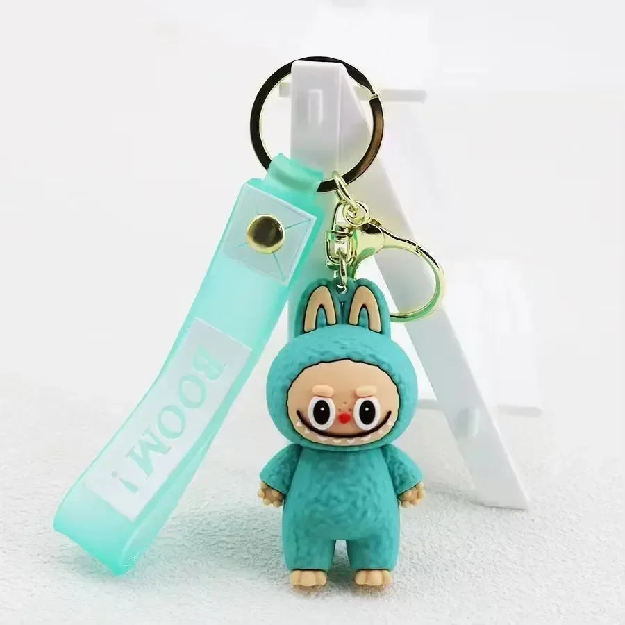 Boom Buddy Standing Labubu Keychain Green 3D Keychain