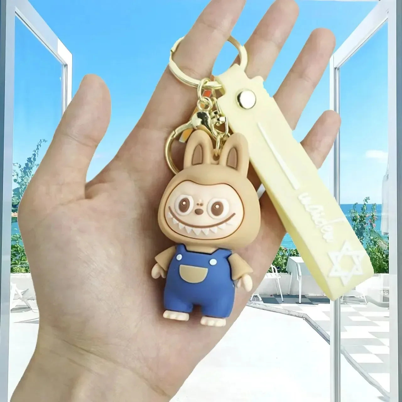 Gradient Vibes Laboobu 3D Keychain Golden 3D Keychain