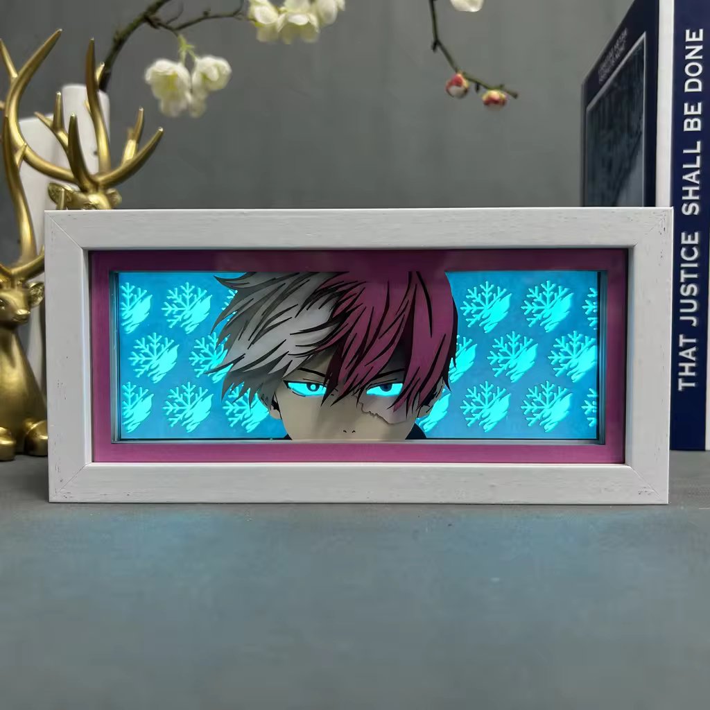Anime Todoroki RGB Light Box Decor