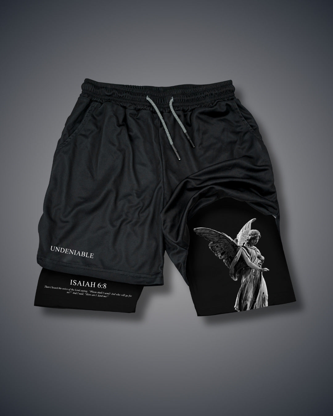 Isaiah 6:8 Angel Performance Shorts Performance shorts