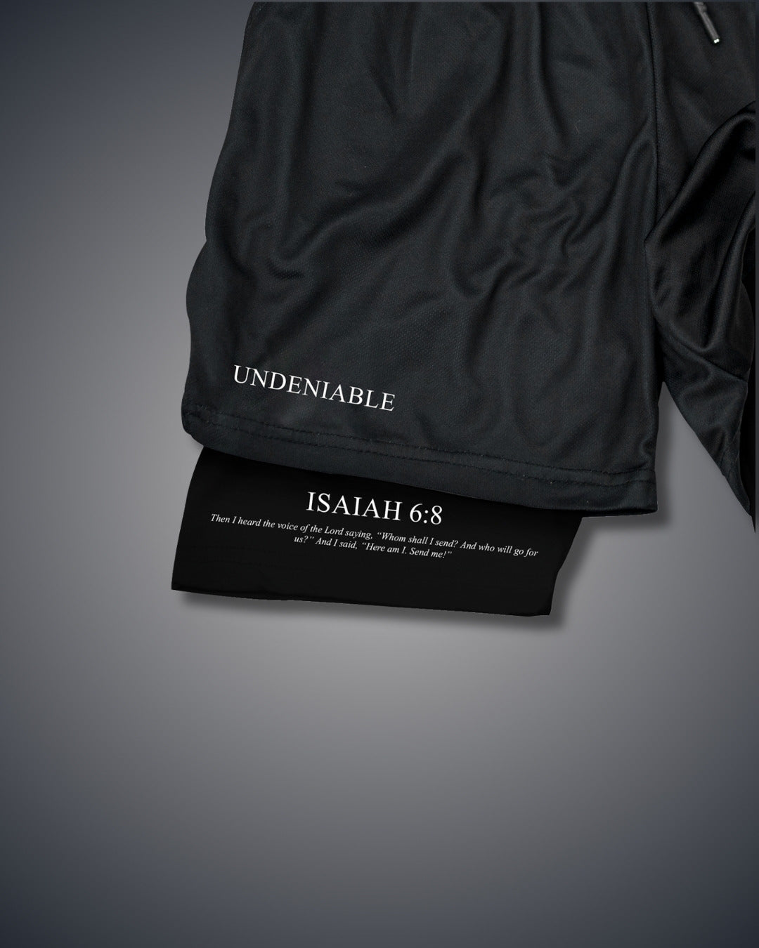 Isaiah 6:8 Angel Performance Shorts Performance shorts