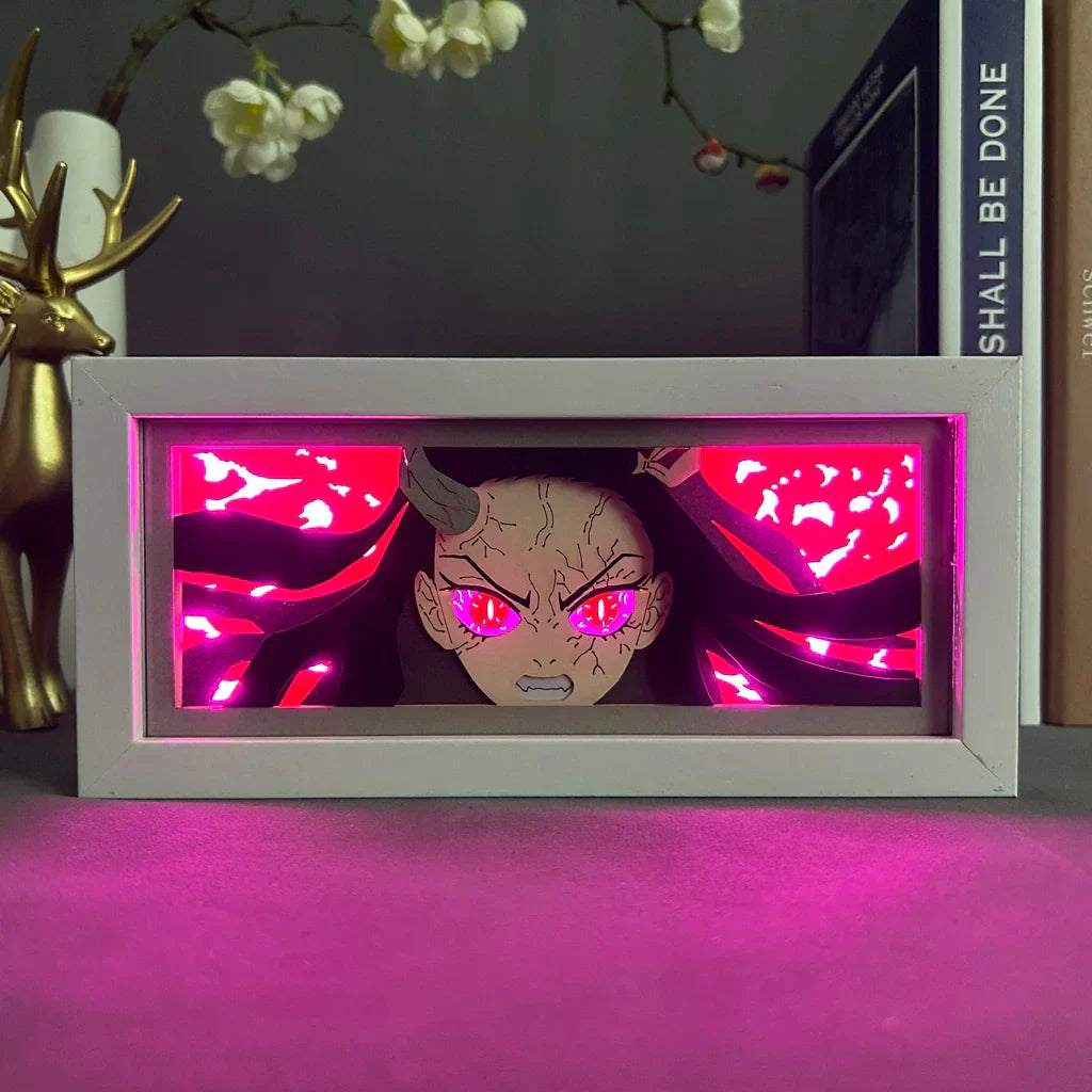 Anime Nezuko RGB Light Box Decor 1