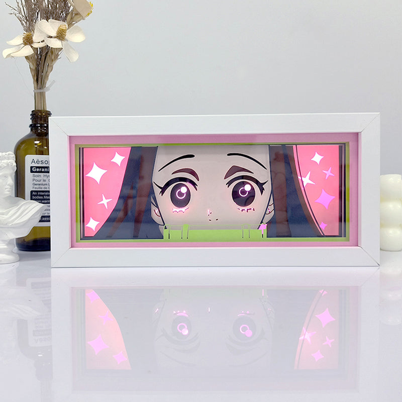 Anime Nezuko RGB Light Box Decor