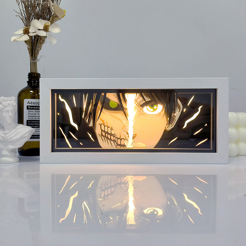 Anime Eren Yeager RGB Light Box Decor