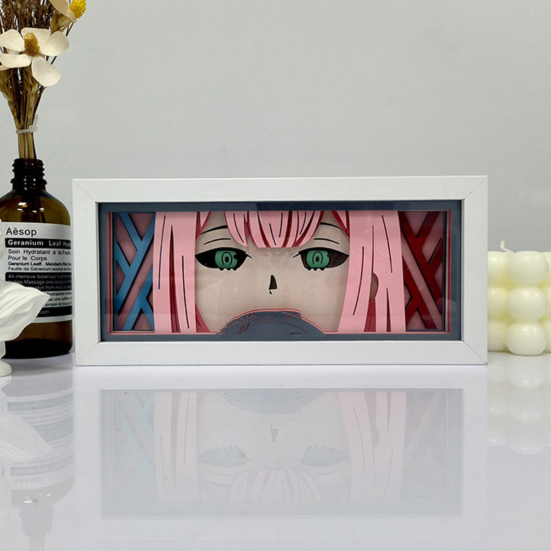 Anime Zero Two RGB Light Box Decor
