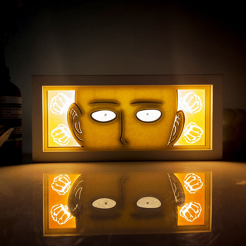 Anime Saitama RGB Light Box Decor