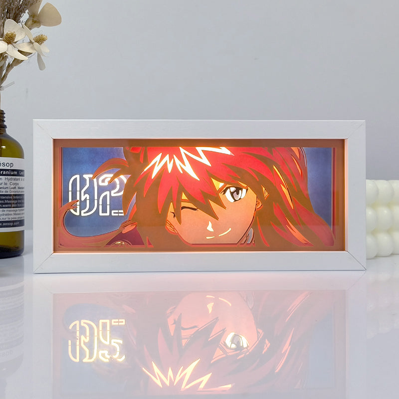 Anime Asuka Langley Soryu RGB Light Box Decor