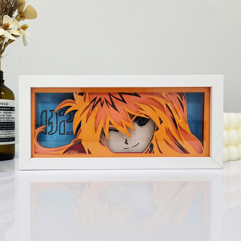 Anime Asuka Langley Soryu RGB Light Box Decor