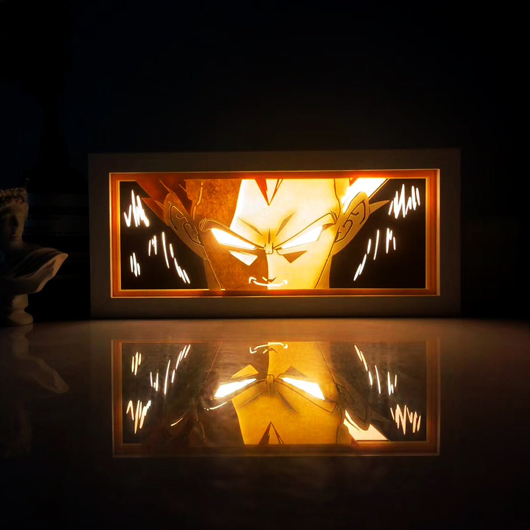 Anime Vegeta RGB Light Box Decor White 2