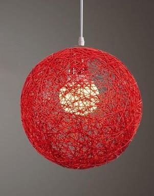 Calarbo™ Hilde - Vintage Wicker Pendant Lamp Red Light