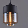 Calarbo™ Modern Nordic Glass Pendant Light Black & Amber 11" x 7" Light