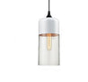 Calarbo™ Modern Nordic Glass Pendant Light White & Clear 12.9" x 5.1" Light