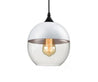 Calarbo™ Modern Nordic Glass Pendant Light White & Clear 9" x 7.9" Light