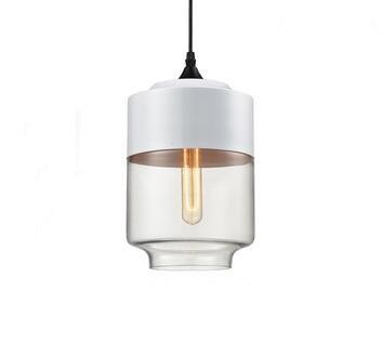 Calarbo™ Modern Nordic Glass Pendant Light White & Clear 11" x 7" Light