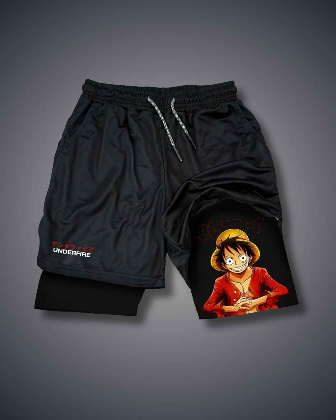 PREMIUM Anime X Gym Training Shorts 🔥⚔️ MONKEY D LUFFY Performance shorts