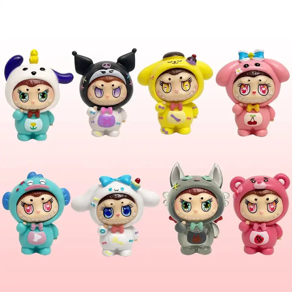 Labubu Mysterious Elf Sanliou Cosplay (Set of 8) Action Figure