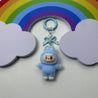 Labubu Crystal Bow Charm Keychain Blue Plush Keychain
