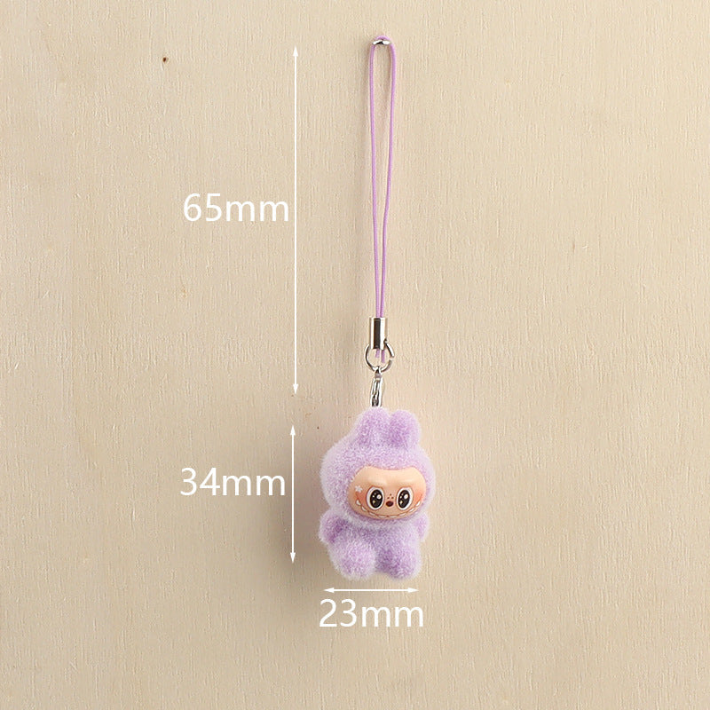 Labubu Pocket Imp Pendant Purple Plush Keychain