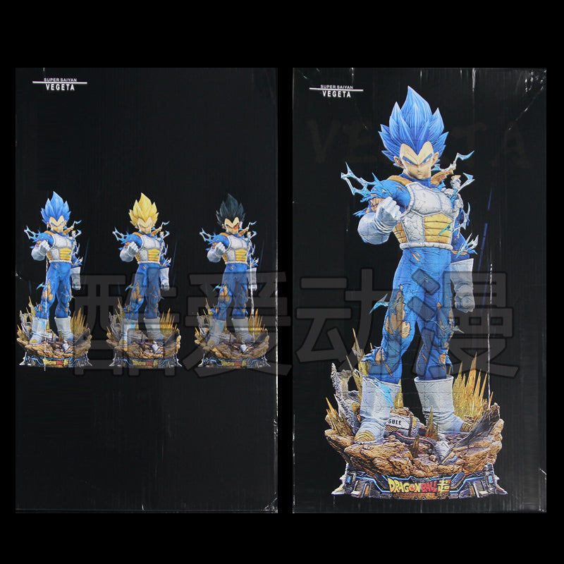 Dragon Ball Vegeta Figure 3 Heads 23cm Pvc Model Action Figures Gk Statue Collection Room Decoration Model Kids Birthday Gifts