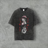 ASTA x Demon Harajuku Vintage Washed Streetwear Anime Tee Black t-shirt