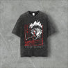 ASTA x Power Level Harajuku Vintage Washed Anime Tee Black t-shirt