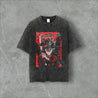 ASTA x Solo Levelling Harajuku Vintage Washed Anime Tee Black t-shirt