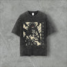ASTA x Dark Portrait Harajuku Vintage Washed Anime Tee Black t-shirt