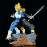 33cm Dragon Ball Vegeta Trunks Fight Side By Side Saiyan Anime Figure Model Statue Collection Desktop Decoration Ornament Toys