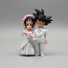 Dragon Ball Anime Figure Son Goku Figures Lg Wedding Goku Chichi Mariage Figurine 9cm Scene Statue Q-Version Pvc Model Doll Toys
