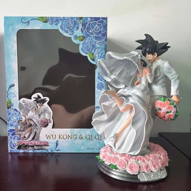 Dragon Ball Z Son Goku Figure Chichi Wedding Version 31CM PVC Figurine Model Toys Statue Collection Ornament Couple Wedding Gift