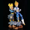 33cm Dragon Ball Vegeta Trunks Fight Side By Side Saiyan Anime Figure Model Statue Collection Desktop Decoration Ornament Toys Vegeta Trunks 33cm