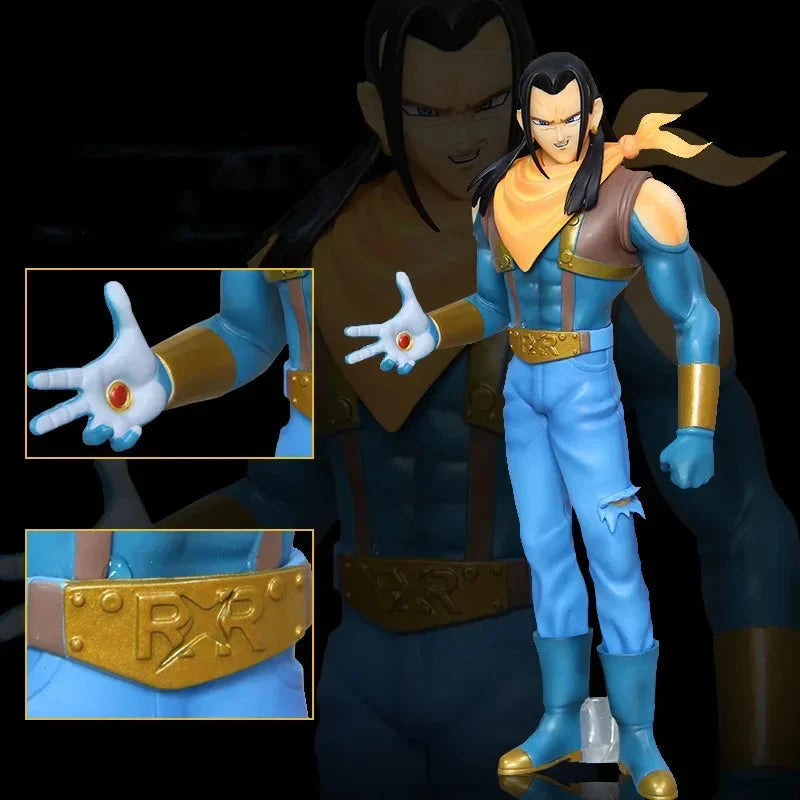 Dragon Ball 28cm Super Android 17 Gk Anime Figure Gt Fit Super Saiyan Anime Peripherals PVC Figure Desktop Decoration Model Toy Gifts