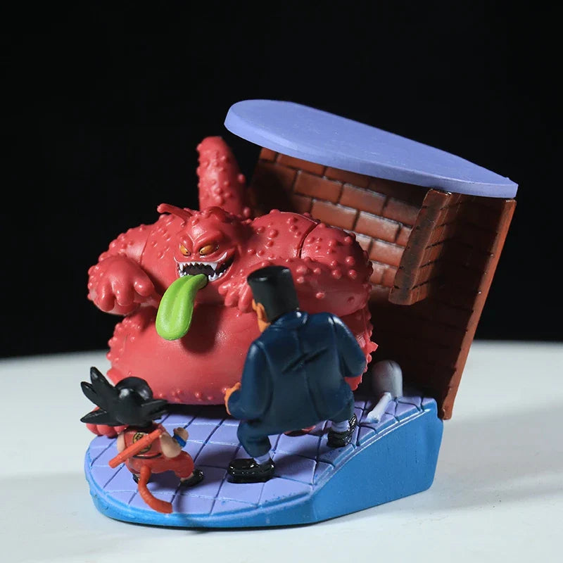 7.5cmcm/2.95in Anime Dragon Ball Z Figure Goku Vs Fat Dragon Figurine Action Figure Collection Figurine Statue Model Toy Gift.