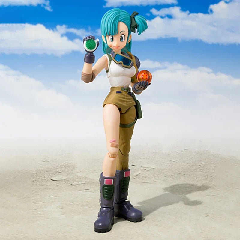 18cm SHF Dragon Ball Figures Bulma's Motorcycle Hoipoi Capsule No. 9 Action Figure PVC Collection Bulma Goku Figurine Model Toys
