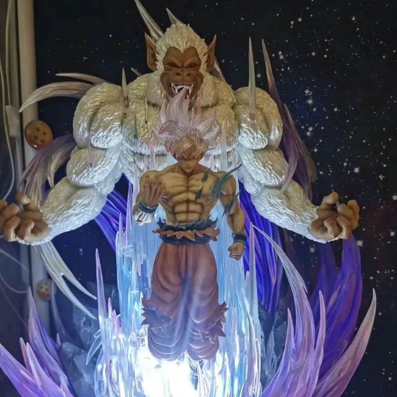31cm Dragon Ball Great Ape King Son Goku Ultra Huge And Domineering Figurine Statue Model Game Combat Posture Ornament Action