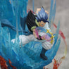28CM Dragon Ball Animation Figure Ls Gogeta Kubei Fusion Super Saiyan Three-Headed Sculpture Luminous Model Statue Ornament Gift Dragon Ball Action Figure