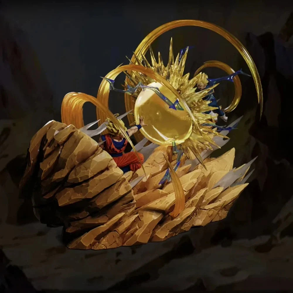 Dragon Ball Figure Goku Vs Vegeta Sky Top Wcf Figure Anime Gk Pvc Goku Battle Vegeta Anime Action Figurine Model Doll Toys Gift