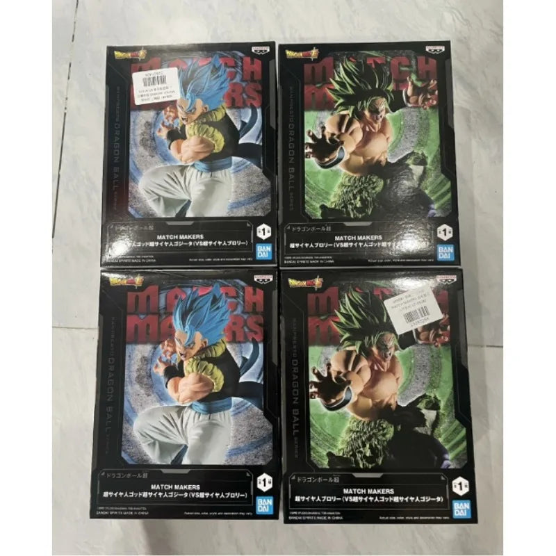 Bandai Original BANPRESTO DragonBall Super Anime MATCH MAKERS SUPER SAIYAN Broli&Gogeta Action Figures Toys Collectible