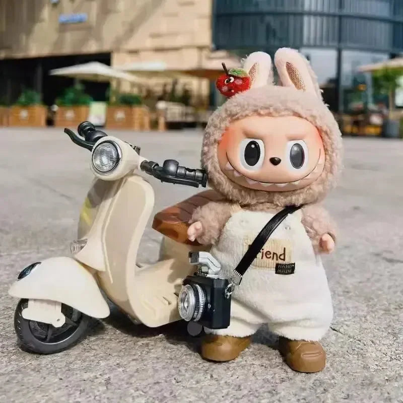 Labubu Mini Travel Moped Doll Bike
