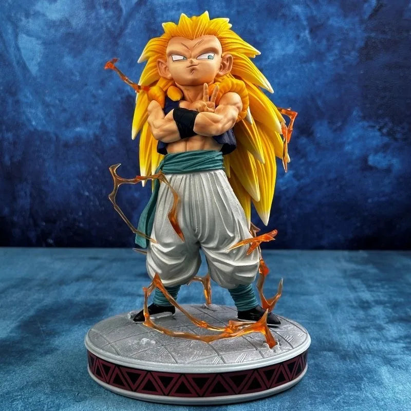Dragon Ball Z Gotenks Ssj3 Figure Super Saiyan 3 Gotenks Action Figures 25cm Pvc Statue Collection Model Toys For Children Gifts A