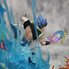 28CM Dragon Ball Animation Figure Ls Gogeta Kubei Fusion Super Saiyan Three-Headed Sculpture Luminous Model Statue Ornament Gift Dragon Ball Action Figure