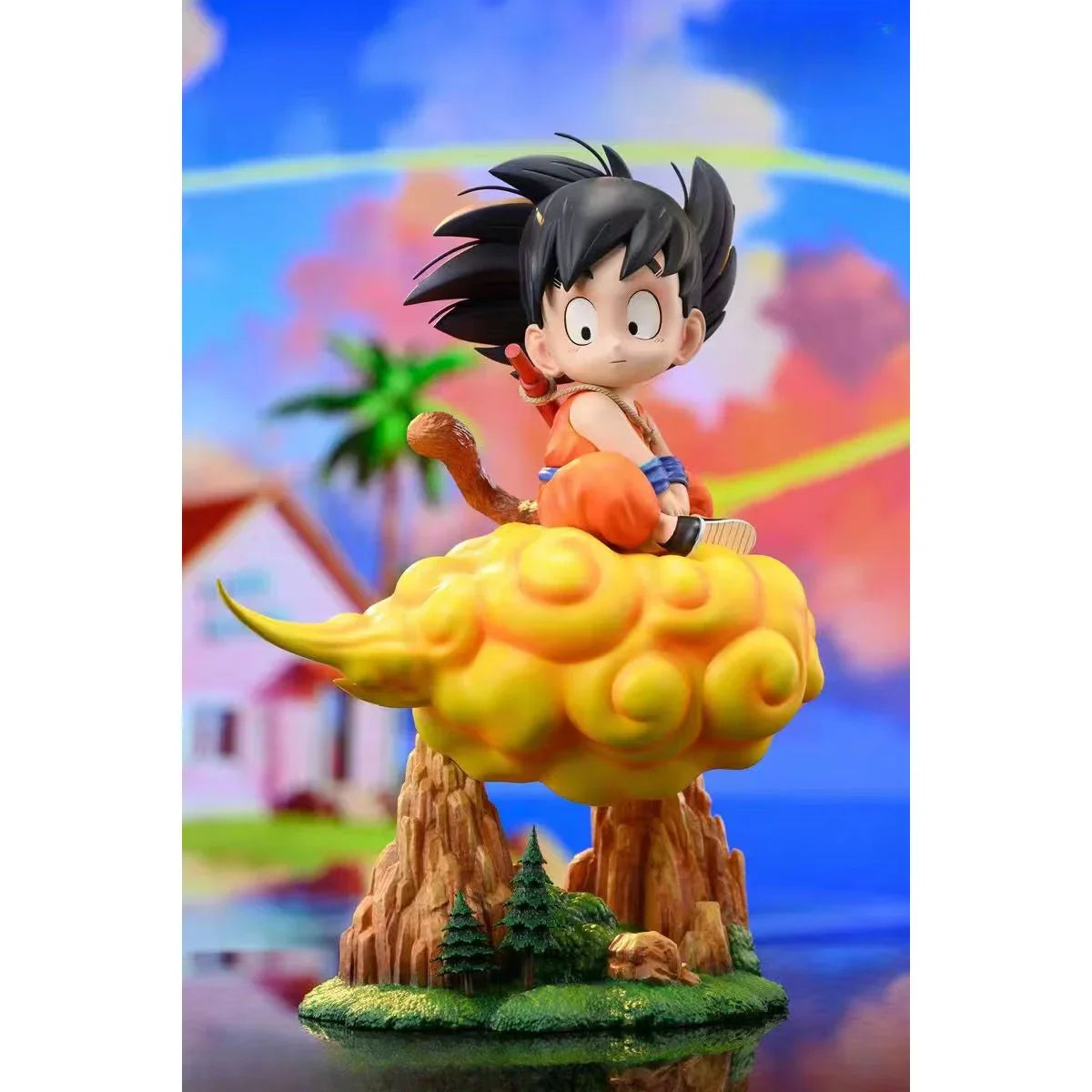 20cm/7.8 inches Dragon Ball cartoon character Goku sitting on somersault cloud PVC Action Figure Figurine Model Collection Toys