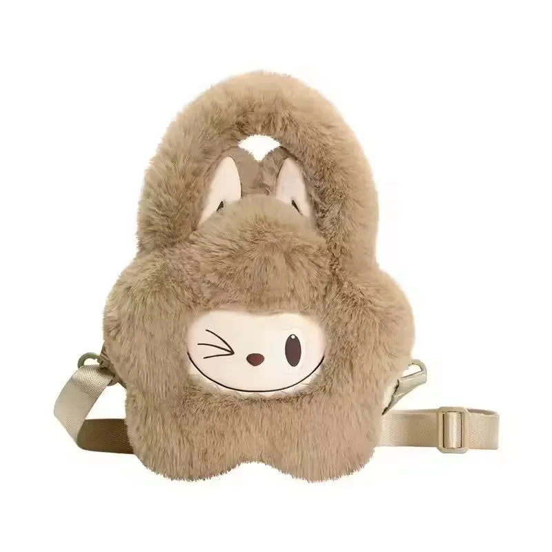 Monsters Labuboo Classic Series Tote Bag Brown Plush Bag