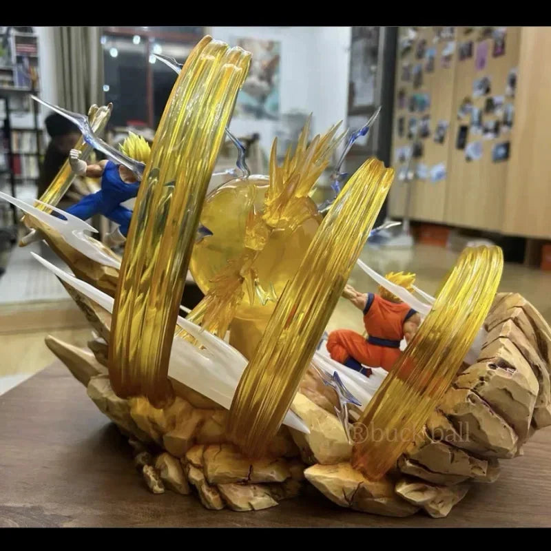 Dragon Ball Figure Goku Vs Vegeta Sky Top Wcf Figure Anime Gk Pvc Goku Battle Vegeta Anime Action Figurine Model Doll Toys Gift