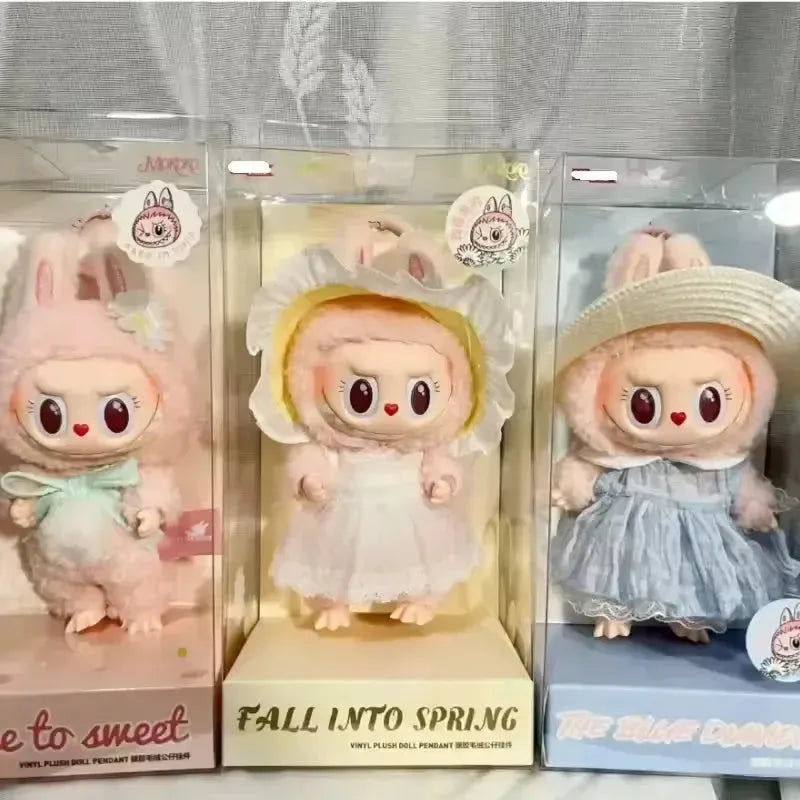 Labubu Mokoko Spring Diamond Sweet Pendant Plush Keychain