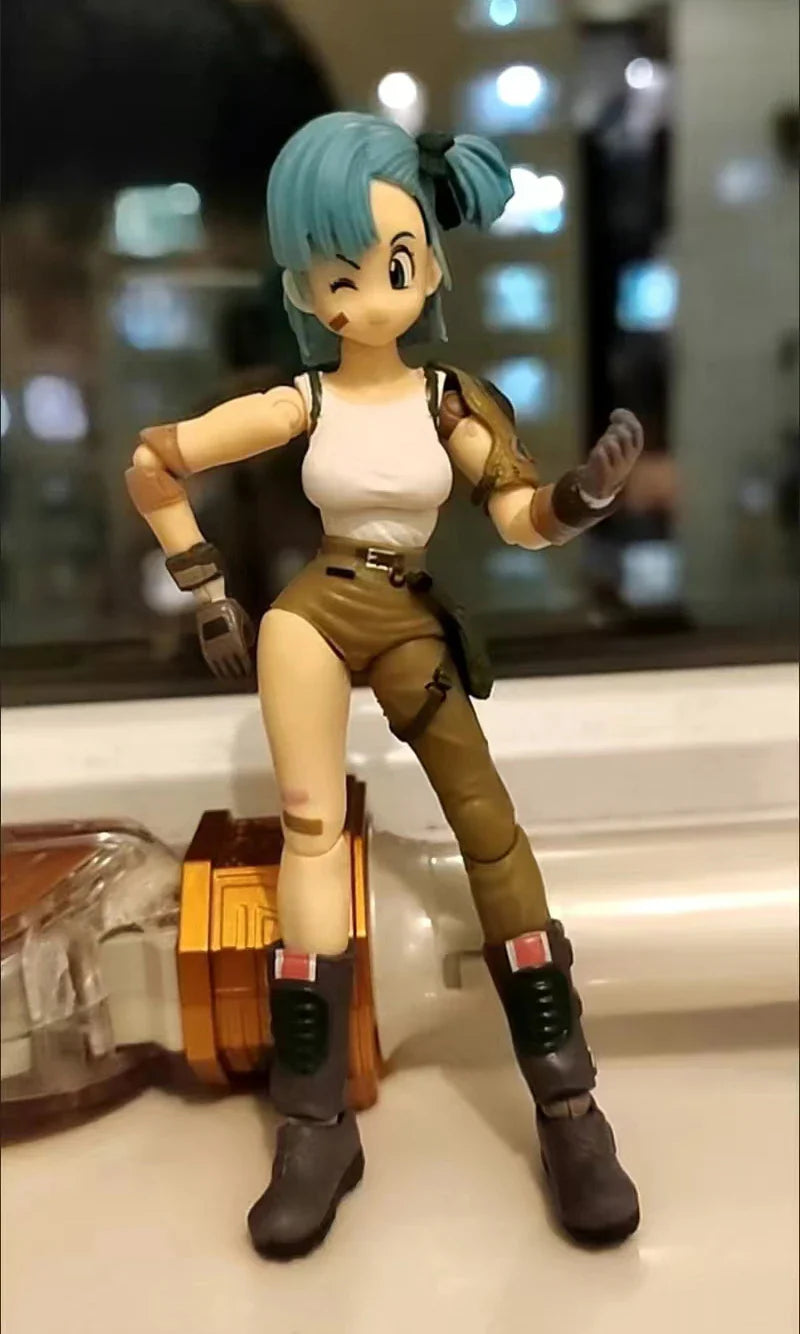 18cm SHF Dragon Ball Figures Bulma's Motorcycle Hoipoi Capsule No. 9 Action Figure PVC Collection Bulma Goku Figurine Model Toys