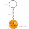 Dragon Series 1-7 Stars Balls Keychain Gokus Bead Pendant Metal Key Ring Men Car Women Bag Accessories