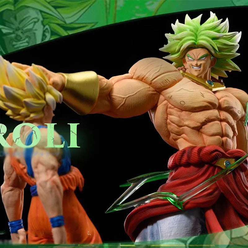 Broli Vs Goku Anime Figure Dragon Ball Broli 28cm Figurine Pvc Statue Model Doll Desk Decoration Collectible Toys Christmas Gift Dragon Ball Collectible Figure