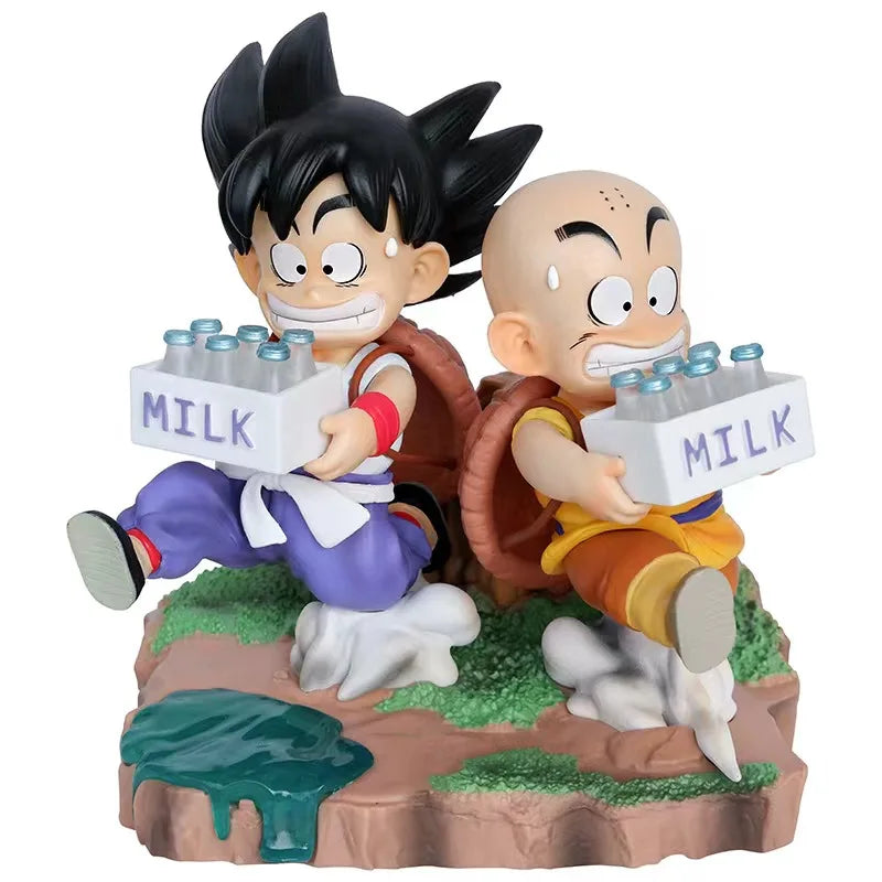 15cm Dragon Ball Figures childhood Goku Kleene Send Milk Figure Anime Action Wukong Statue Collection Model Toys Kids Wukong
